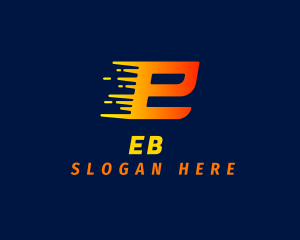 Moving - Speed Dash Letter E logo design
