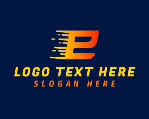 Letter E - Speed Dash Letter E logo design