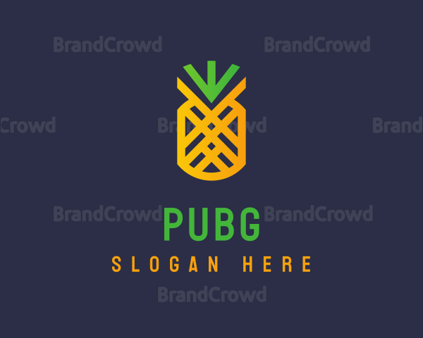 Modern Geometric Pineapple Logo
