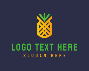 Gourmet - Modern Geometric Pineapple logo design