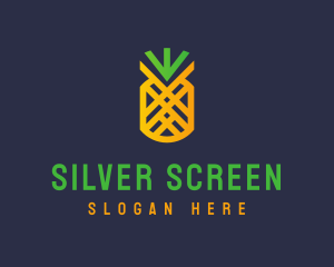 Fruit - Modern Geometric Pineapple logo design