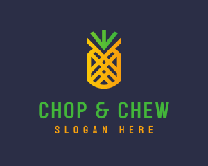 Fiber - Modern Geometric Pineapple logo design