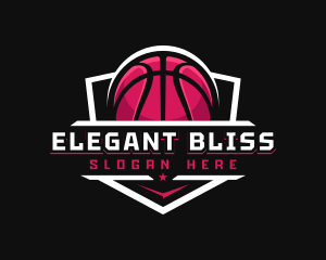 Sport Basketball Shield Logo