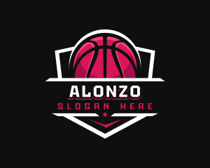 Sport Basketball Shield logo design