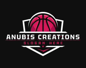 Sport Basketball Shield logo design