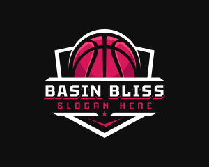 Sport Basketball Shield logo design