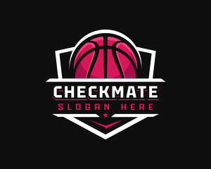 Sport Basketball Shield logo design