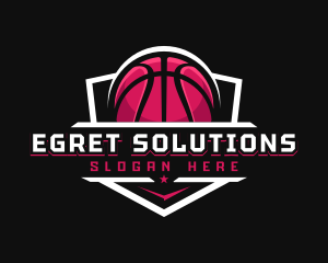 Sport Basketball Shield logo design