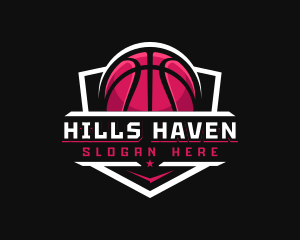 Sport Basketball Shield logo design