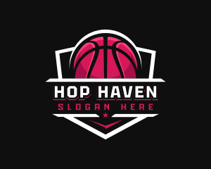 Sport Basketball Shield logo design