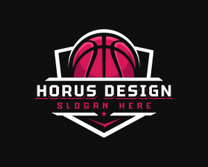 Sport Basketball Shield logo design