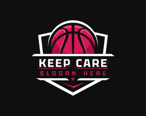 Sport Basketball Shield logo design