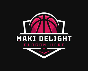 Sport Basketball Shield logo design