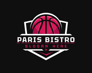 Sport Basketball Shield logo design