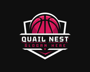 Sport Basketball Shield logo design