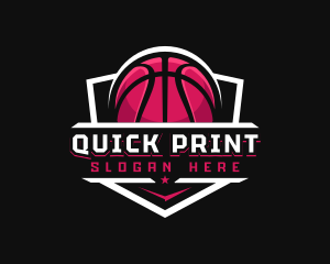 Sport Basketball Shield logo design