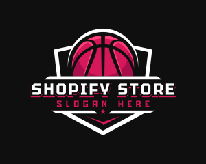 Sport Basketball Shield logo design