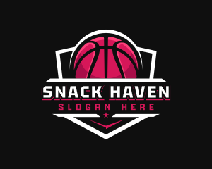 Sport Basketball Shield logo design