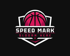 Sport Basketball Shield logo design