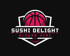 Sport Basketball Shield logo design