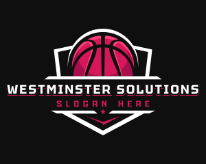 Sport Basketball Shield logo design