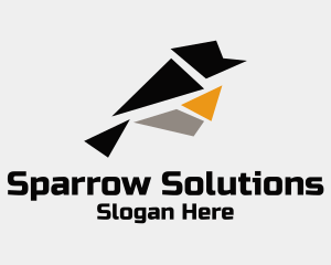 Sparrow - Geometric Sparrow Bird logo design