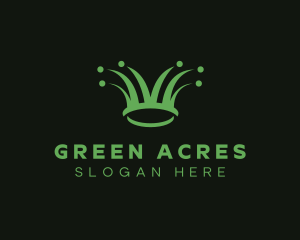 Grass - Crown Grass Gardening logo design