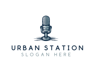 Radio Station Podcaster logo design