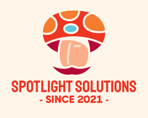 Spots - Colorful Spotted Mushroom logo design