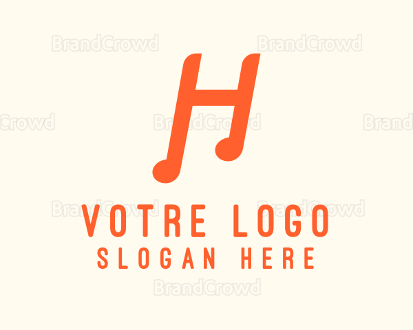 Musical Letter H Logo