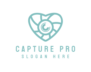 Dslr - Photography Camera Heart logo design