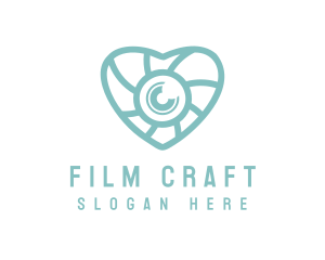 Cinematography - Photography Camera Heart logo design