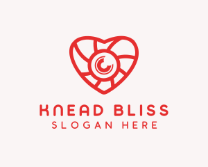 Photography Lens Heart logo design