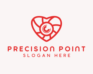 Photography Lens Heart logo design