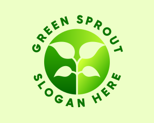 Vegetarian Sprout Gardening logo design