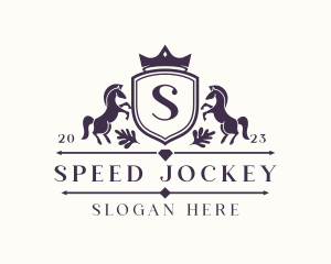 Jockey - Royal Crown Horse Stallion logo design