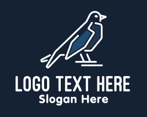 Eagle - Geometric Robin Bird logo design