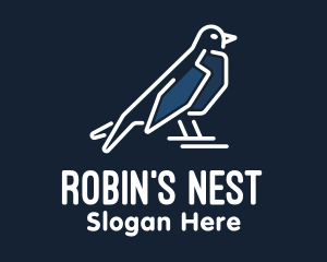 Robin - Geometric Robin Bird logo design