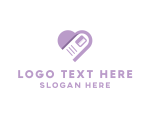 Pedicure - Nail Purple Heart logo design