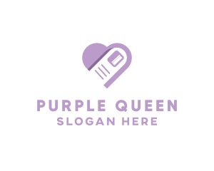 Nail Purple Heart  logo design