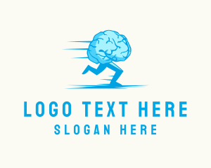 Thinking - Brain Run Exercise logo design