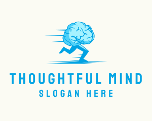 Thinking - Brain Run Exercise logo design