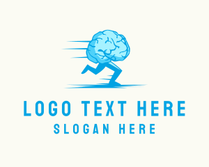 Brain - Brain Run Exercise logo design