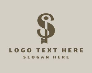 Letter S - Luxury Elegant Hotel Key logo design