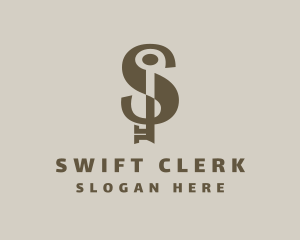 Luxury Elegant Hotel Key logo design