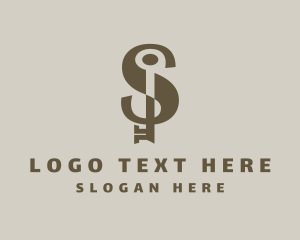 Luxury Elegant Hotel Key Logo