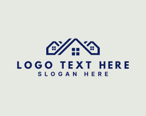 Polygon - House Roofing Line logo design