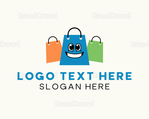 Smiling Shopping Bag Logo