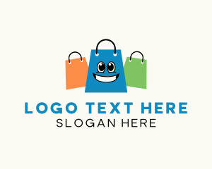 Shopping - Smiling Shopping Bag logo design