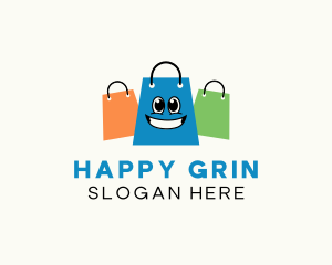 Smile - Smiling Shopping Bag logo design